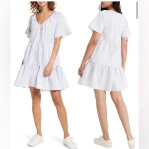 Madewell Linen Blend Lorelei Minidress size S
